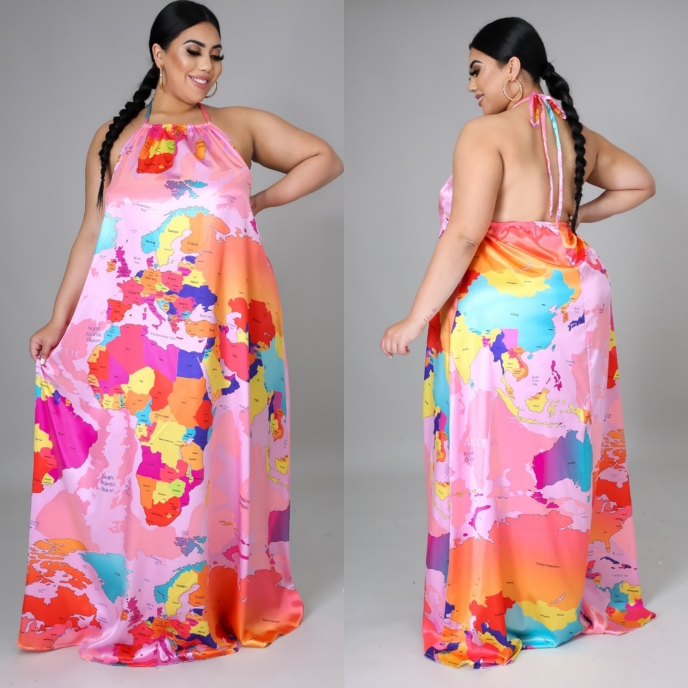 Around the world maxi dress